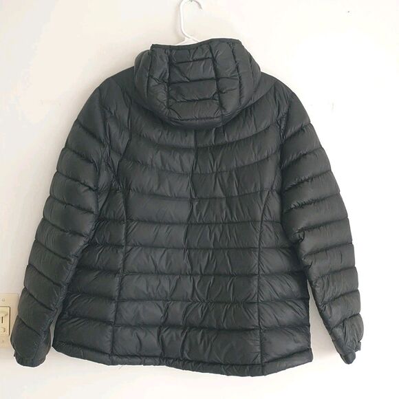 LL Bean Puffer Jacket Women XLPetite Gray 850 Down Pertex Quantum Downtek Packab - Picture 5 of 11